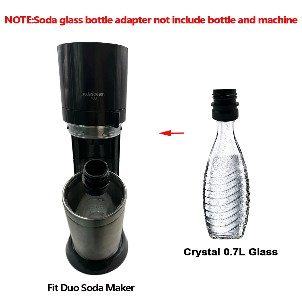 Adapter For Crystal 0.7L Glass Bottle Carbonating To Plastic Bottle For  Sodastream Machine - AliExpress