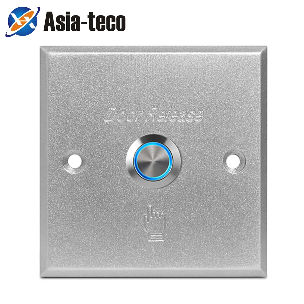 86*86mm Aluminum alloy Push Button Switch Exit Button Door release for door lock access control gate door opener