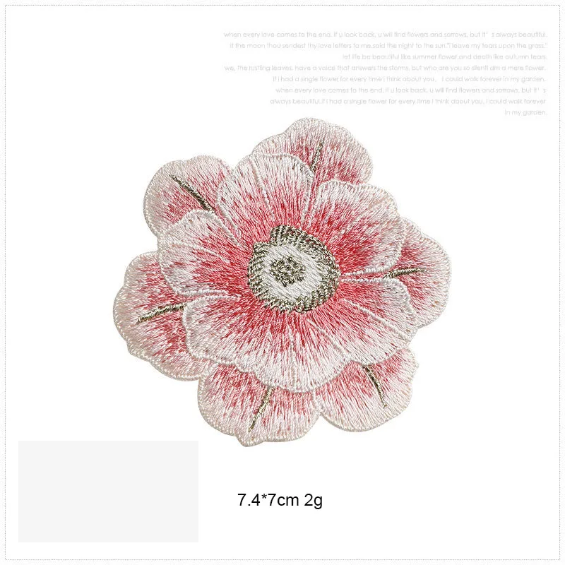 Blumen stickerei Patch für Kleidung Dekoration, Exquisite Stickerei, nicht klebend, 6 Farben Optional, 1 Stück, Großhandel – Detail 4