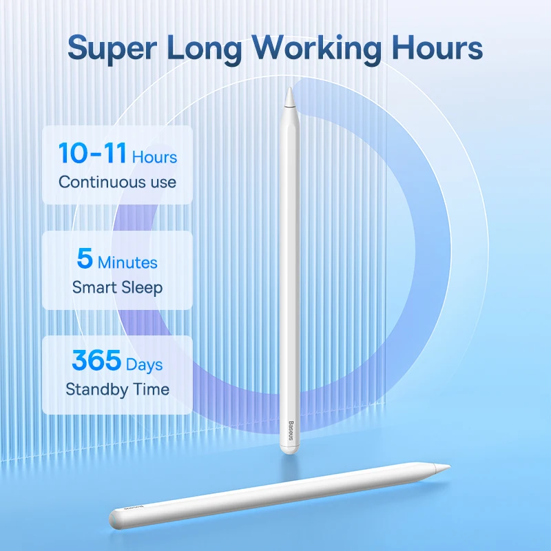Baseus-caneta Stylus para Ipad Apple Pencil 2nd Gen Bluetooth Magnético Carregamento sem Fio Inclinação Sensível Palm Rejeição - Imagem 3