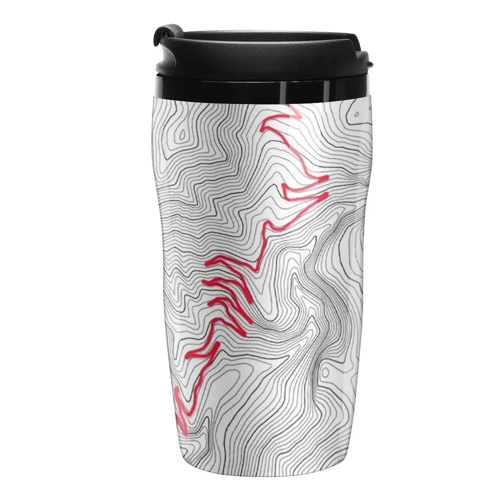 

New VeloViewer Alpe d'Huez Contour Map - Travel Mug Travel Coffee Mug Cup Coffe Pretty Coffee Cup Mate Cup