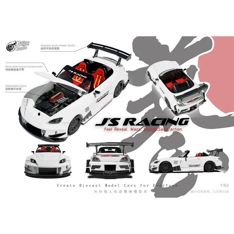

Модель автомобиля J'S Racing S2000 S2K 1:64, Литой капот, коллекционная Миниатюрная игрушка