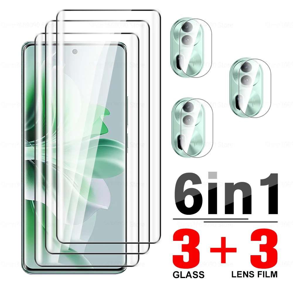 

Изогнутая Защитная пленка для фотоаппарата 6 в 1 100D, искусственное стекло для Oppo Reno11 Pro, искусственное закаленное стекло для Oppo Reno 11 11Pro Reno11Pro 2024