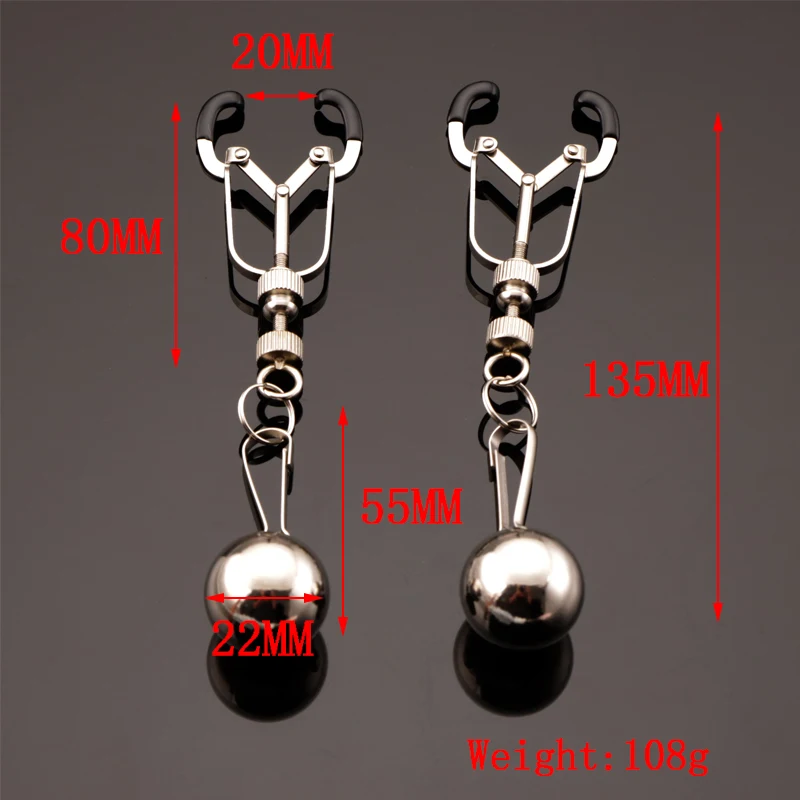 New Nipple Clamp Choker Hanging Weights Sex Toys for Couple Flirting  Clitori Clip BDSM Breast Tit Clamps Metal Balls Erotic Shop - AliExpress