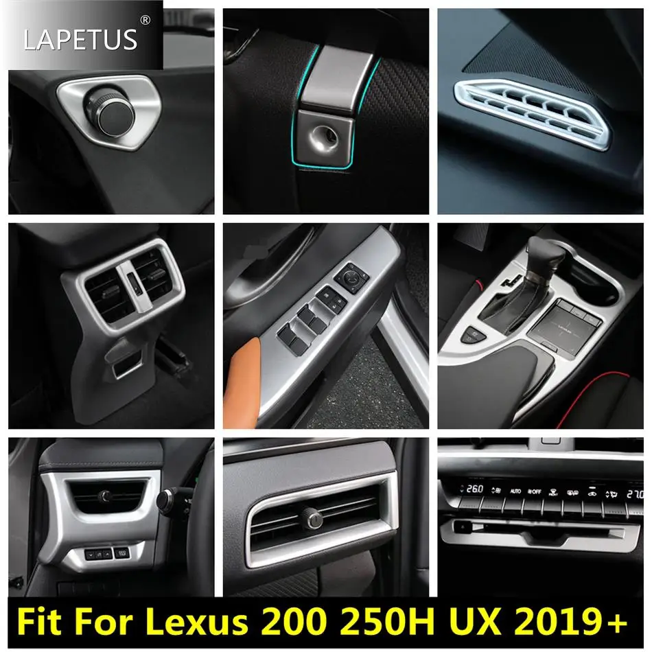 

Car Accessories Window Lift Button / Air AC Outlet Vent / Gear Shift Panel Cover Trim For Lexus UX 200 250H 2019 - 2023 Matte