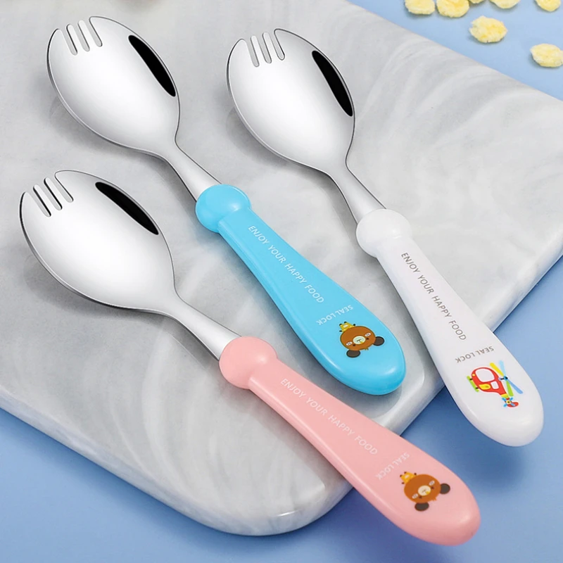 Stainless Steel Spoon Fork for Kids Portable Tableware