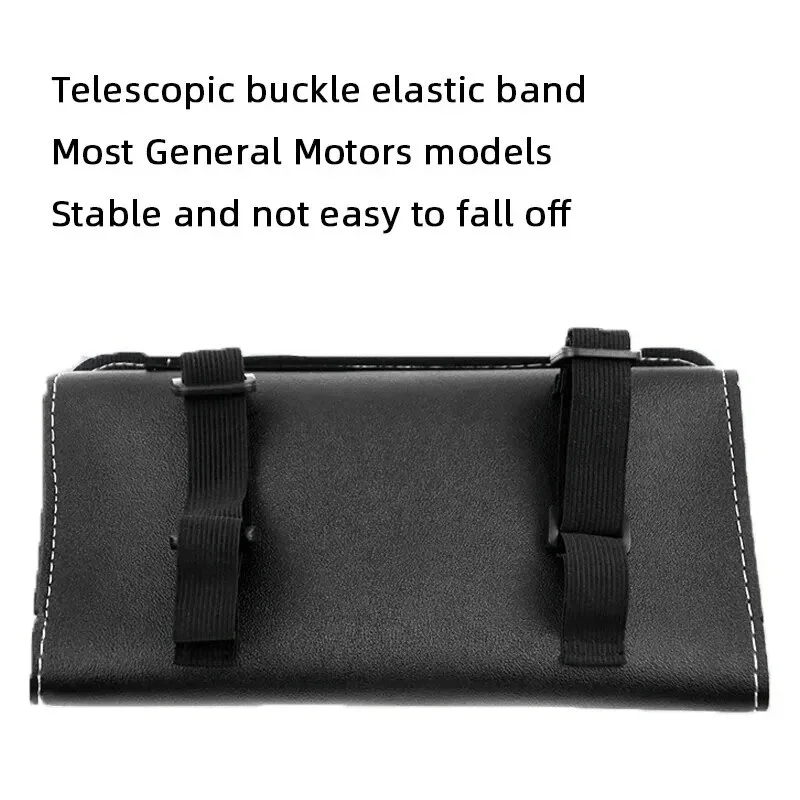 1PC Elegant PU Leather Sun Visor Tissue Box Holder - Easy-to-Install Car Interior Storage Accessory