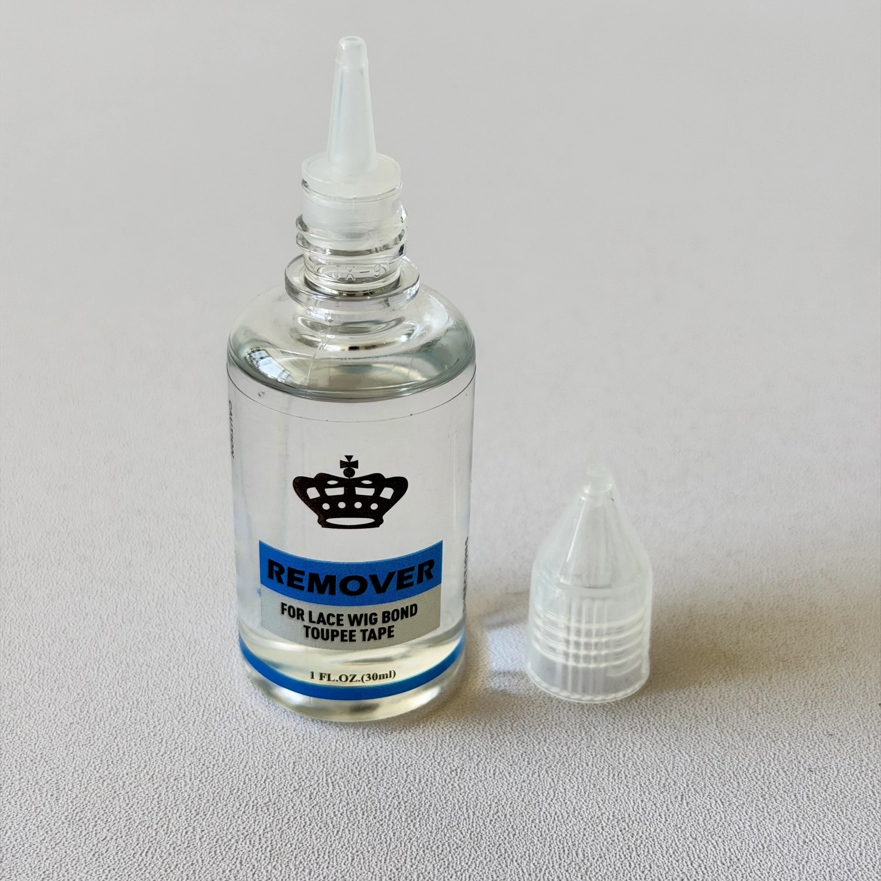 크라운 디자인 30ml 가발 접착제 제거제, 레이스 가발, 부분 가발 테이프, 헤어 익스텐션 접착제 제거에 효과적인 접착제 제거제