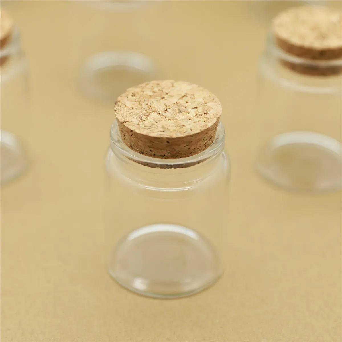 6 Pcs/lot 32*47*60mm 60ml Little Glass Jar empty Glass Bottle Stopper Spicy Storage Jars spice Containers Candy Vials 3