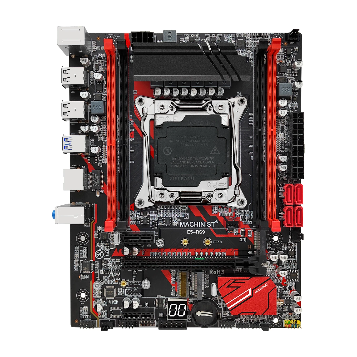 Maschinist rs9 x99 Motherboard-Unterstützung xeon e5 v3 v4 lga 140-3 CPU-Prozessor DDR4 RAM Vier kanal und Sata PCI-E M.2 Steckplatz