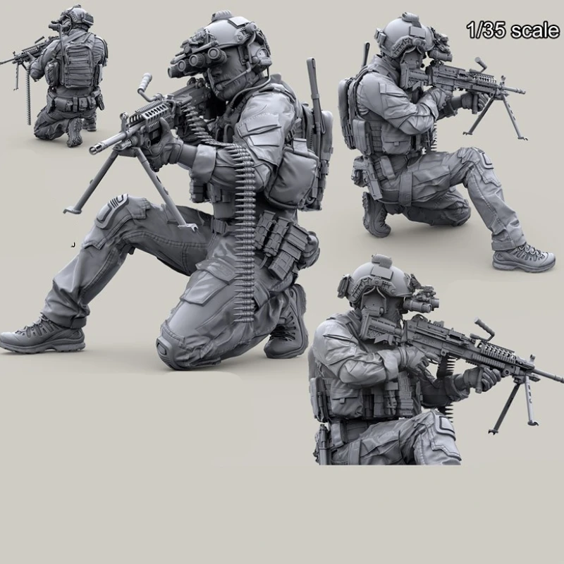 1/35 Resin Figure US Special Forces/MARSOC Modern Soldier in Action with GPNVG-18 Panoramic Night Vision Goggles Self-Assembly C 6