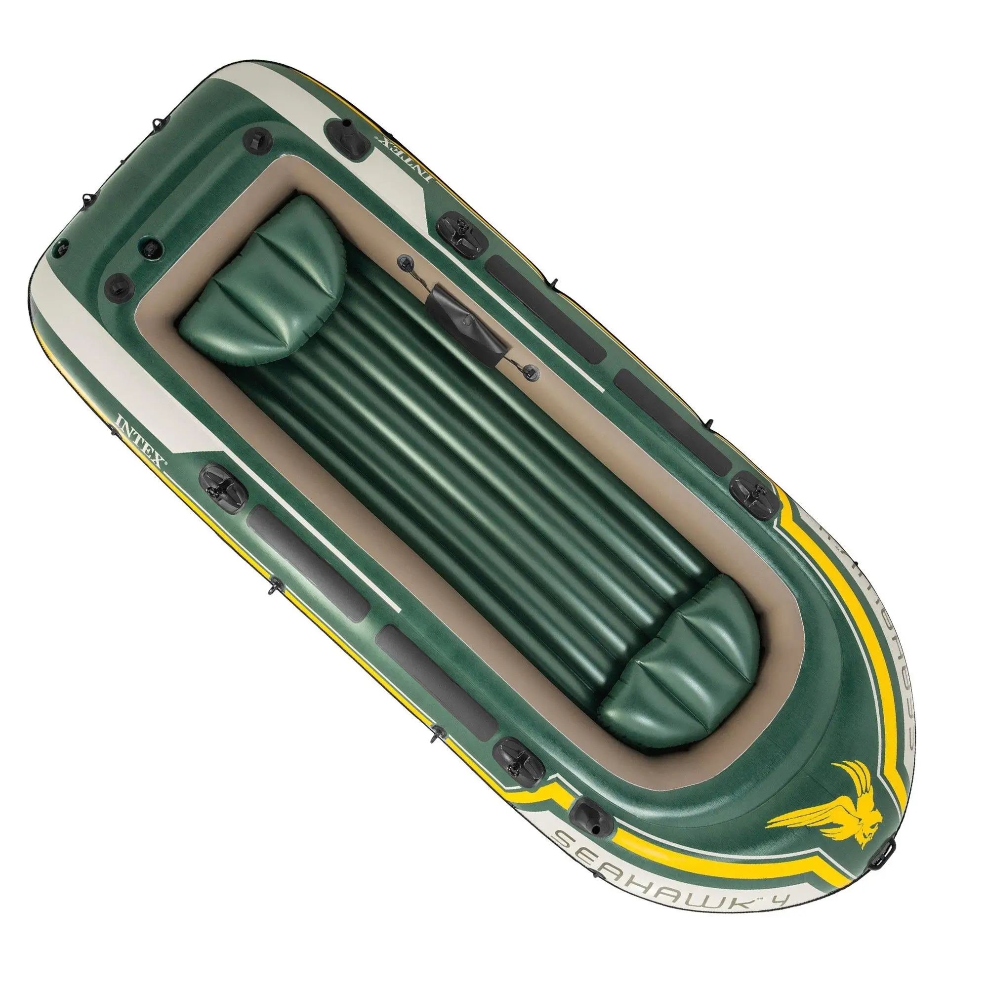 Intex Seahawk 4-Person Inflatable Boat Set with Paddle and Pump