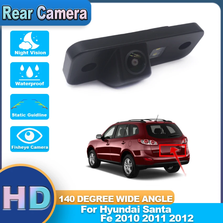 

Водонепроницаемая Высококачественная Автомобильная камера заднего вида с углом обзора 140 градусов и монитором парковки, резервная камера для Hyundai Santa Fe 2010 ~ 2012