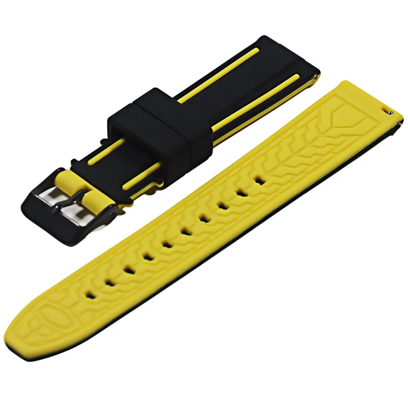 Deluxe Silicone Quick Release Watch Band - Durable Rubber Strap Replacement