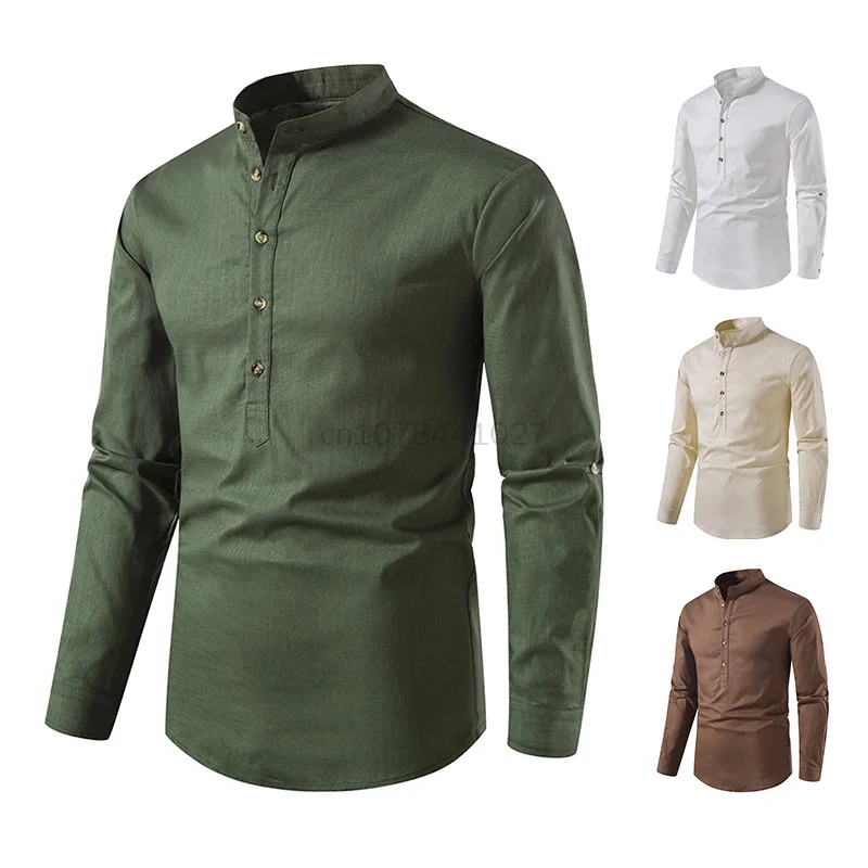 

Casual Shirt for Men Oversize Loose Long Sleeve Retro Designer Clothing Spring Men's Shirts High Quality Vintage Clothes Camisas