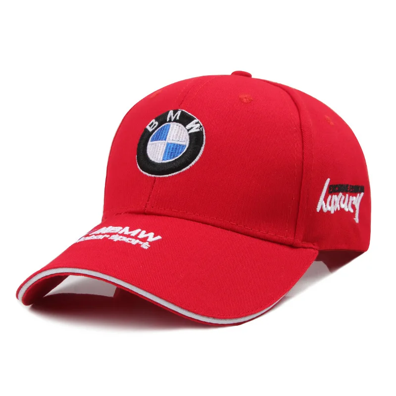 BMW 모터스포츠 로고 자수 엠블럼 야구 모자 야외 스포츠 여름 태양 모자 조정 가능한 캐주얼 선스크린 모자 액세서리