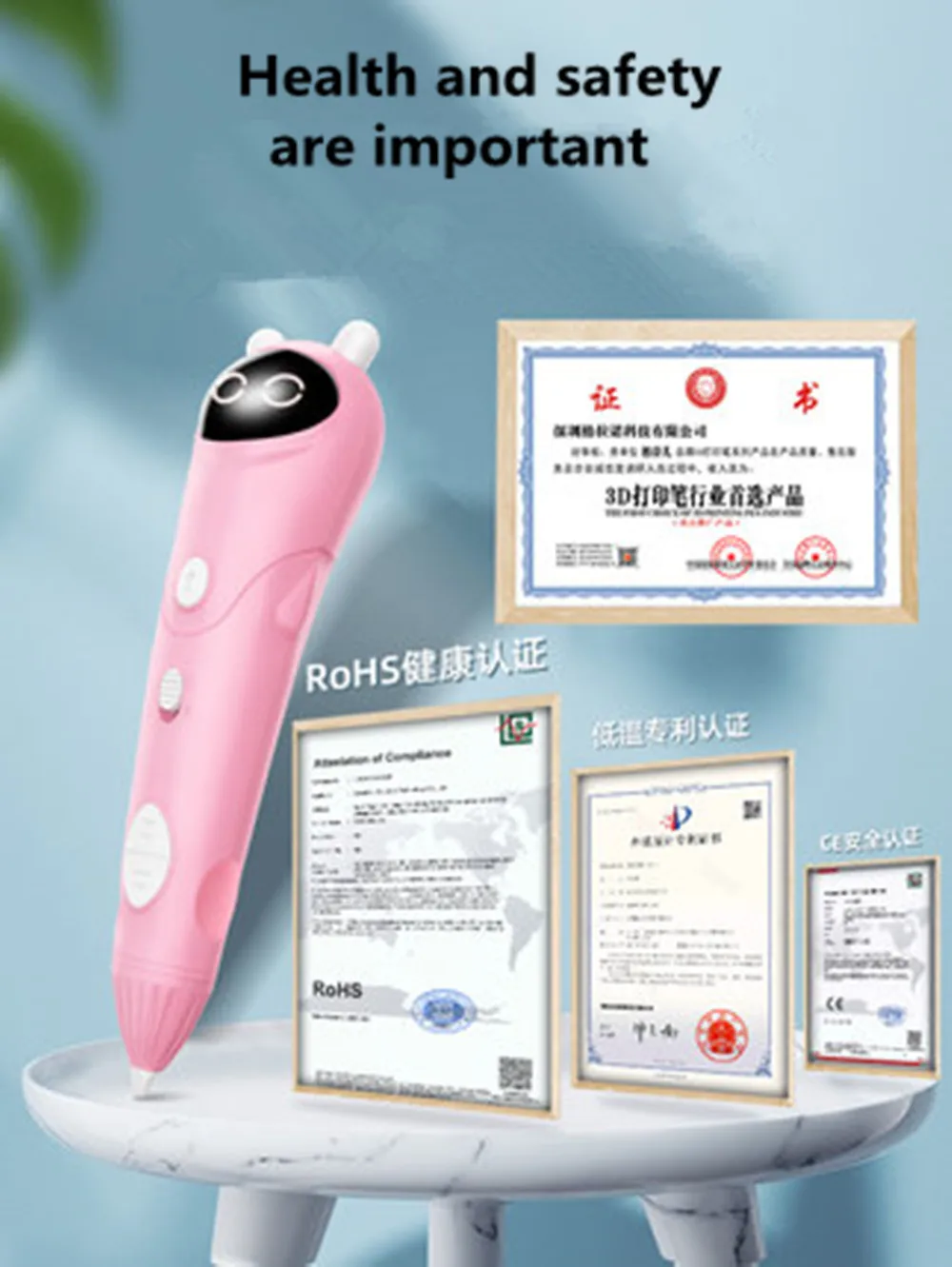 Modelo de Baixa Temperatura 3d Impressão Caneta Crianças 3d Pintura Caneta Mágica Presente Criativo Brinquedo Transmissão Voz Seguro com Consumíveis - Imagem 4