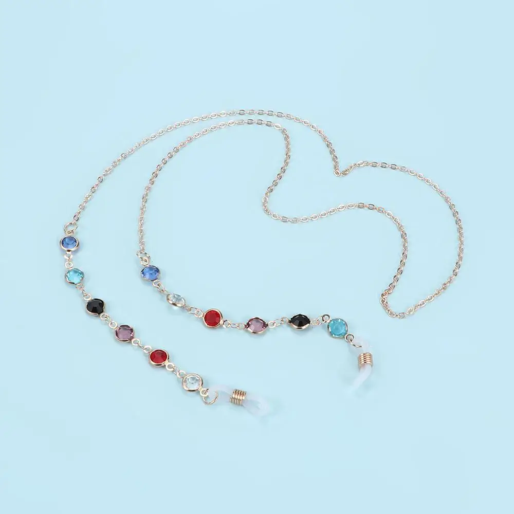 

String Metal Chains Eyeglass Strap Accessories Neck Crystal Beaded Eyeglasses Holder Glasses Cord Sunglasses Rope