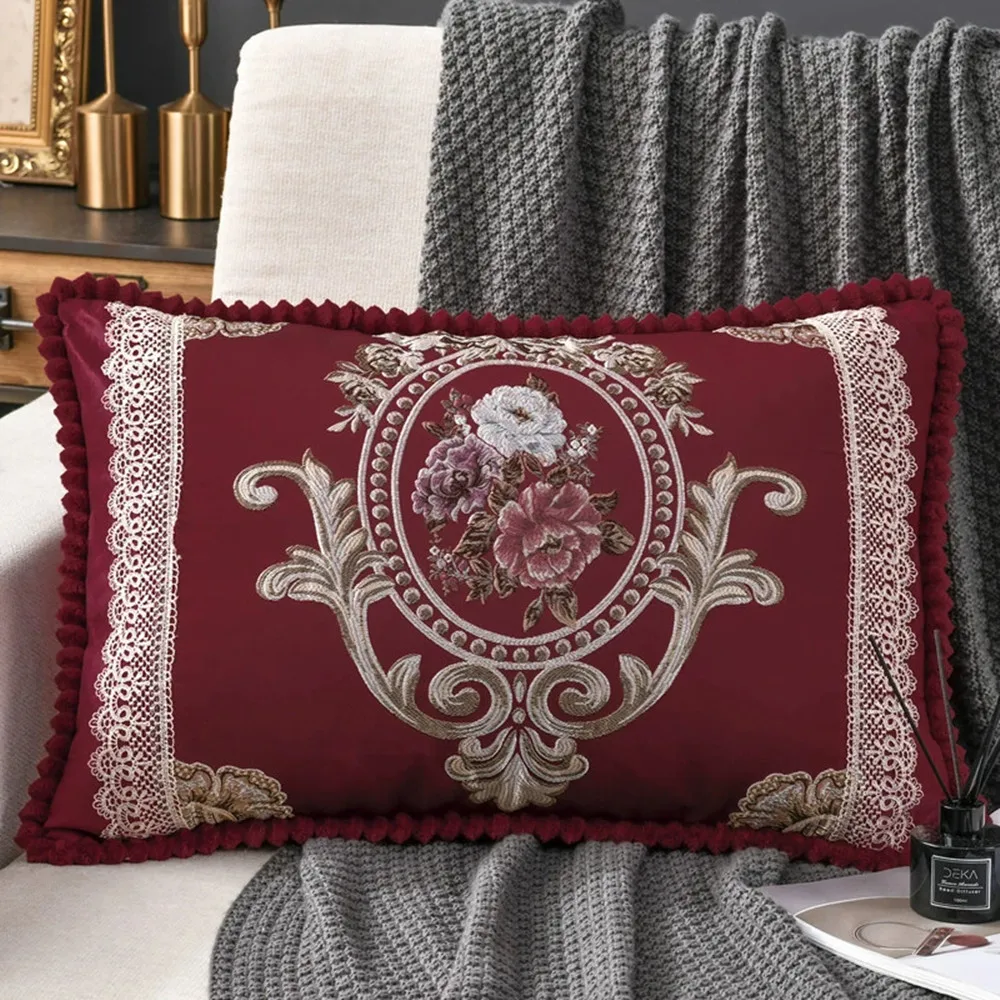 Weiche Chenille Jacquard Nickerchen Zurück Kissen Nacht Schlafen Kissen Kern Wohnzimmer Sofa Kissen Luxus Nacken Unterstützung Wurf Kissen – Detail 8