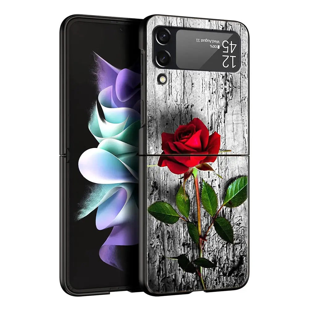 Elegant Red Roses Fashion Phone Case - Stylish Hard Folding Cover
