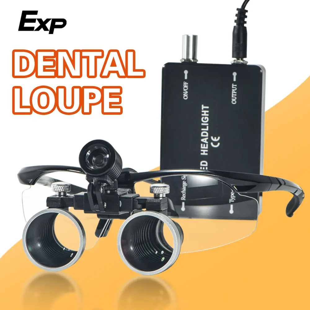 Loupe Dentaire / Chirurgicale 3.5X Avec Bandeau Flexible - Distance De Travail 320-420 Mm - Pour Dentisterie, Laboratoire, Modélisme - Modèle DY-117