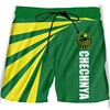 Chechnya Russian Graphic Beach Shorts Men 3D Printing Board Shorts Swimsuit Summer Bermuda Surf Swim Trunks Cool Kids Ice Shorts 3