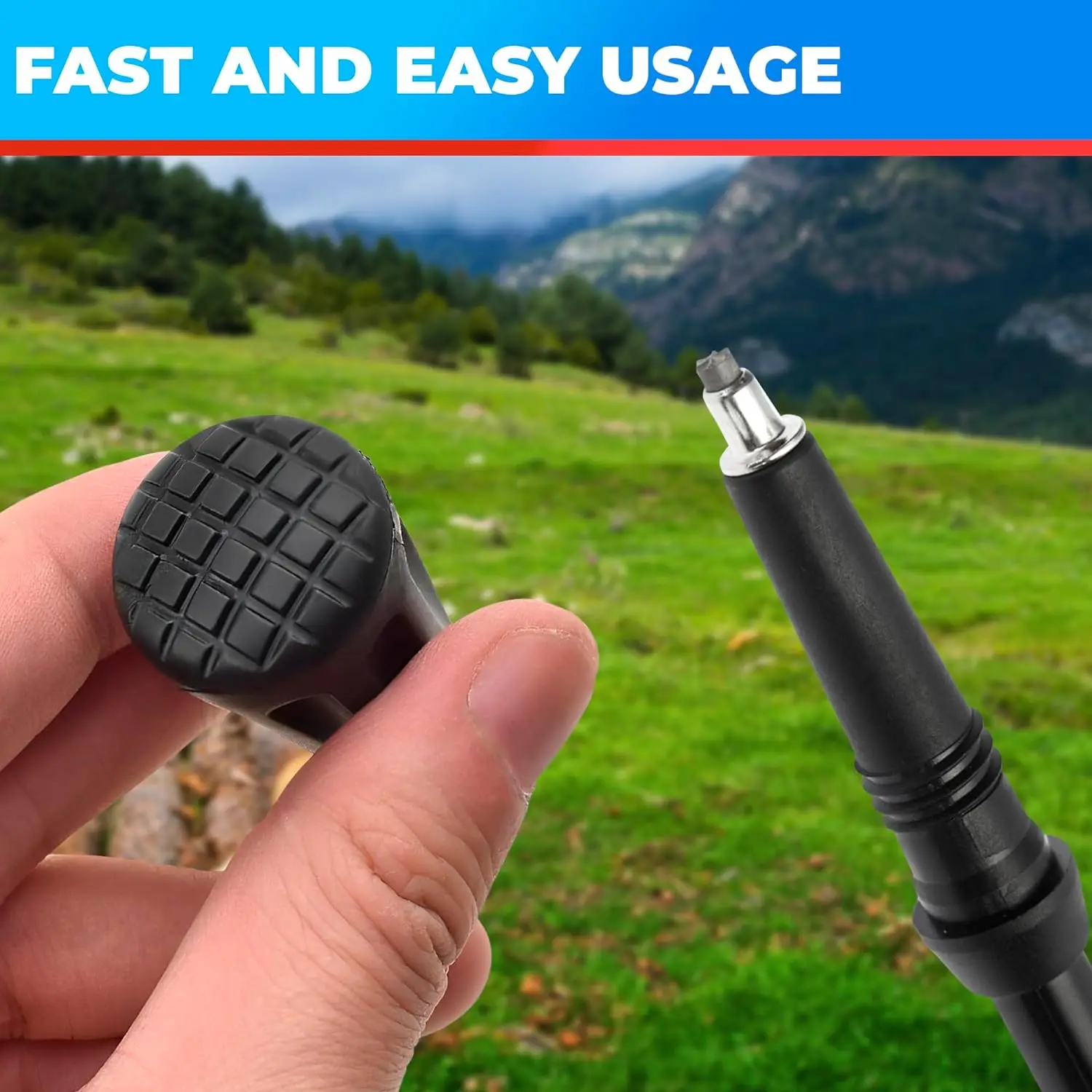 Walking Stick Tips Anti-Slip Rubber Tips Trekking Poles Durable Hiking Stick Tip Protectors Walking Accessories 1-10Pc