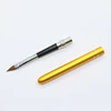 OGEYEYRO  Nail Art Brush Pen Detachable Metal Flat Crystal Carving Polish Gel UV Painting Drawing Salon Line 3D Tips Tool Manicu 5