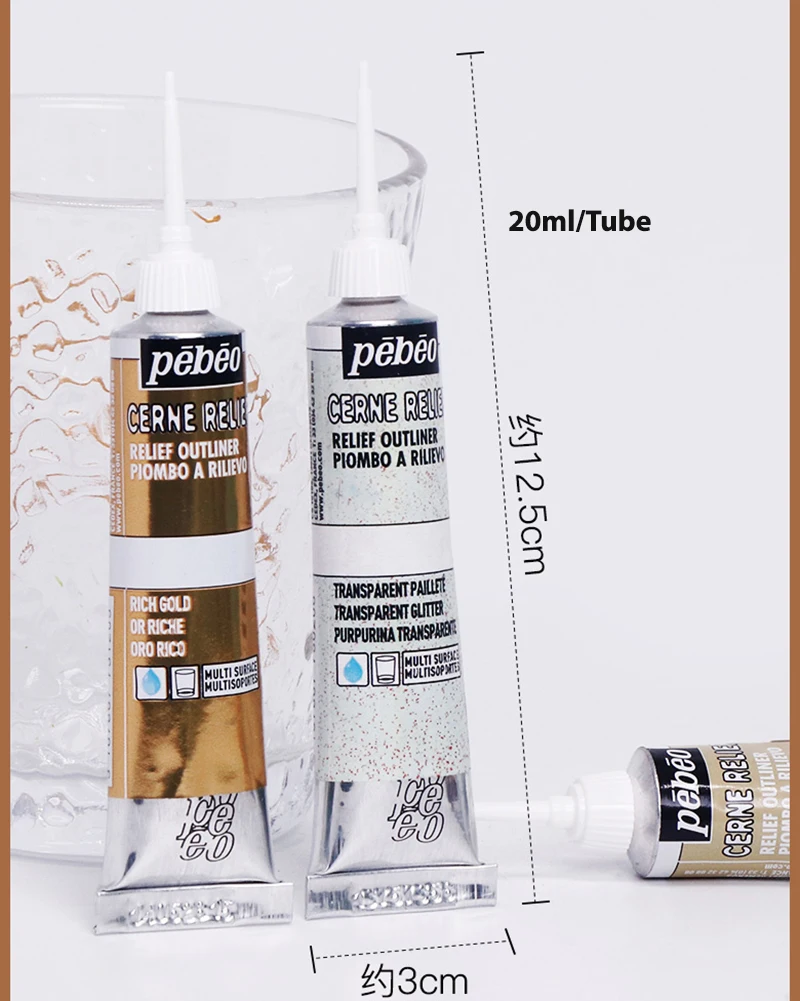 1PC Pebeo Vitrea Glass Paint Outliners, 20 Ml Tubes 0.67 Fl Oz Non-toxic,  Transparent, Water-based HIGH GLOSS PAINT IN PEN FORM - AliExpress