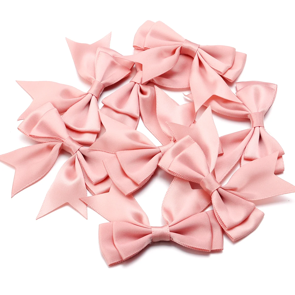 10 Stück Satinband-Schleifen, mehrfarbig, doppellagige Schleifen für DIY-Kopfbedeckungen, Kleidung, Geschenke, Hochzeiten, Partys, Bastelarbeiten, Dekorationen – Detail 17