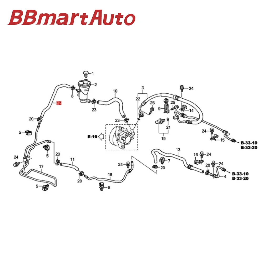 

53733-TA2-003 BBmartAuto Parts 1pcs Power Steering Pump Suction Tube Pipe For Honda Accord CP1 Car Accessories
