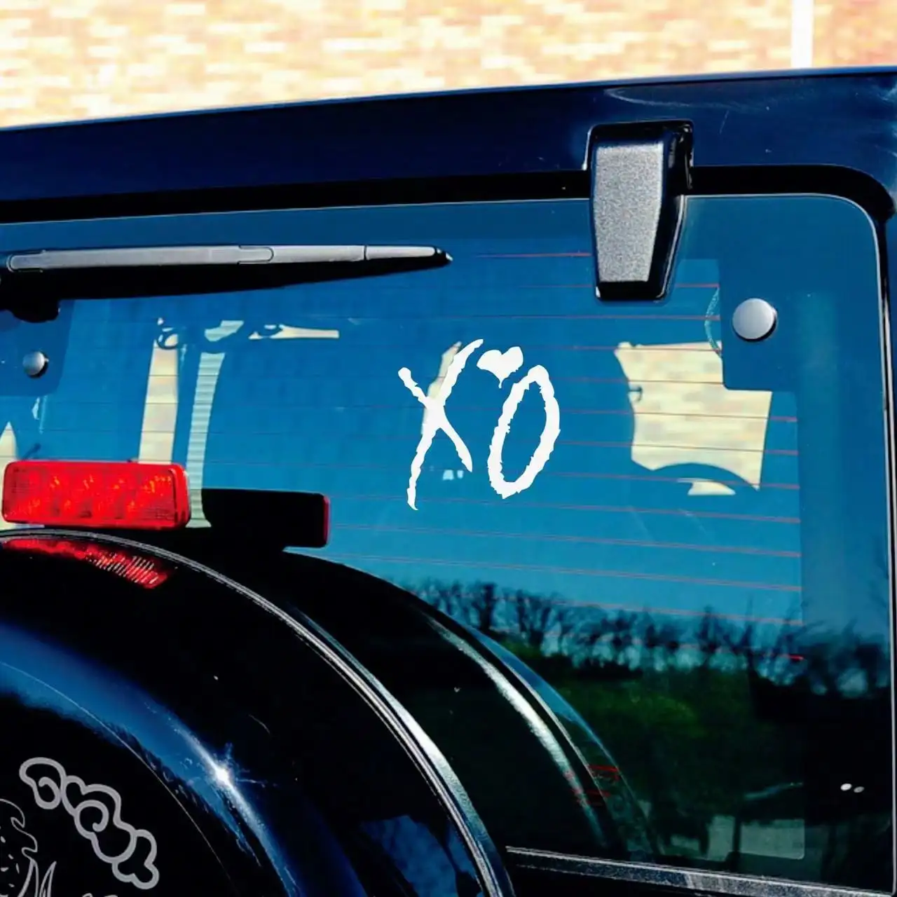 Black Brushstroke Heart Car Sticker - Waterproof Vinyl Decal