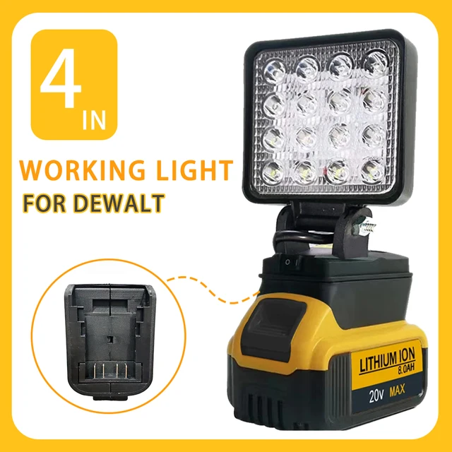 Dewalt 18V 배터리 LED 휴대용 스포트라이트, 무선 야외 작업 램프, 캠핑 랜턴, 낚시 휴대용 비상 작업등 Dewalt 18V 배터리 LED 휴대용 스포트라이트, 무선 야외 작업 램프, 캠핑 랜턴, 낚시 휴대용 비상 작업등