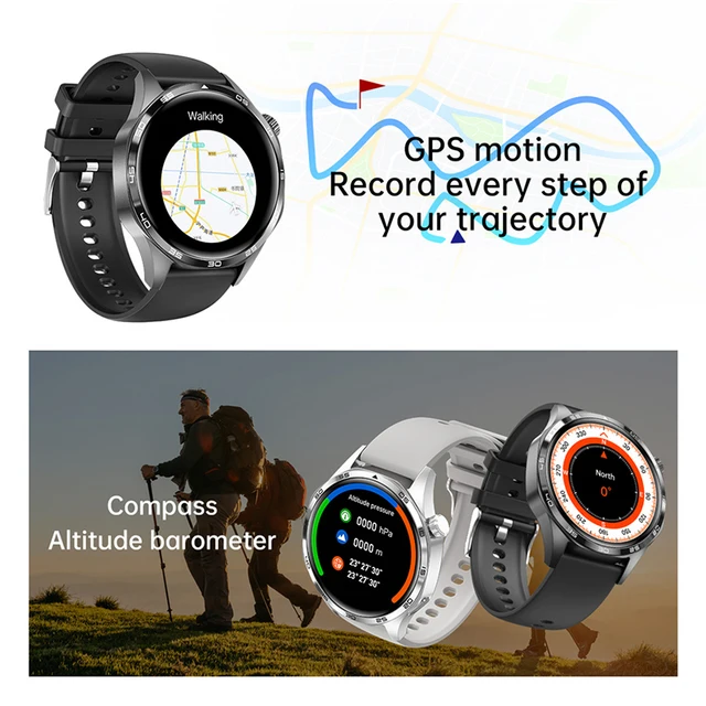For HUAWEI GT5 Pro GPS NFC Smart Watch Men 360*360 AMOLED Screen Heart rate Bluetooth Call IP67 Waterproof Man Smartwatch 2024 5