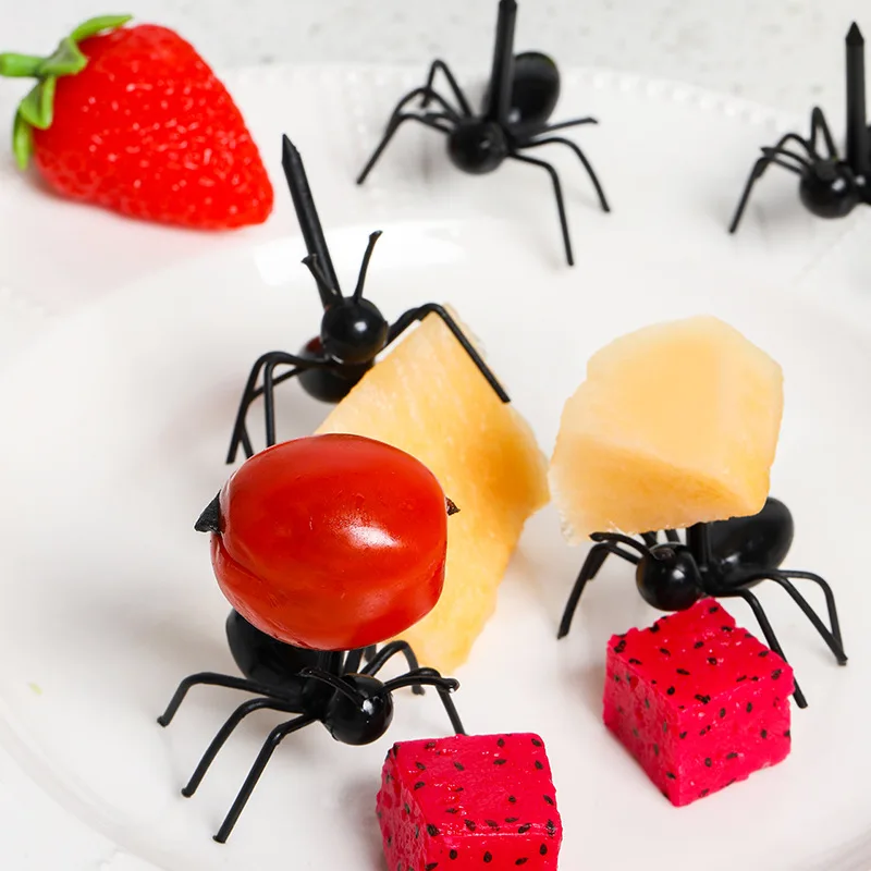 Description Picture 5 of item6/12PCS Ants Food Fruit Picks Ant Shape Forks Snack Cake Dessert Tableware for Home Kitchen Party Dinner Fruit Pick Decoration