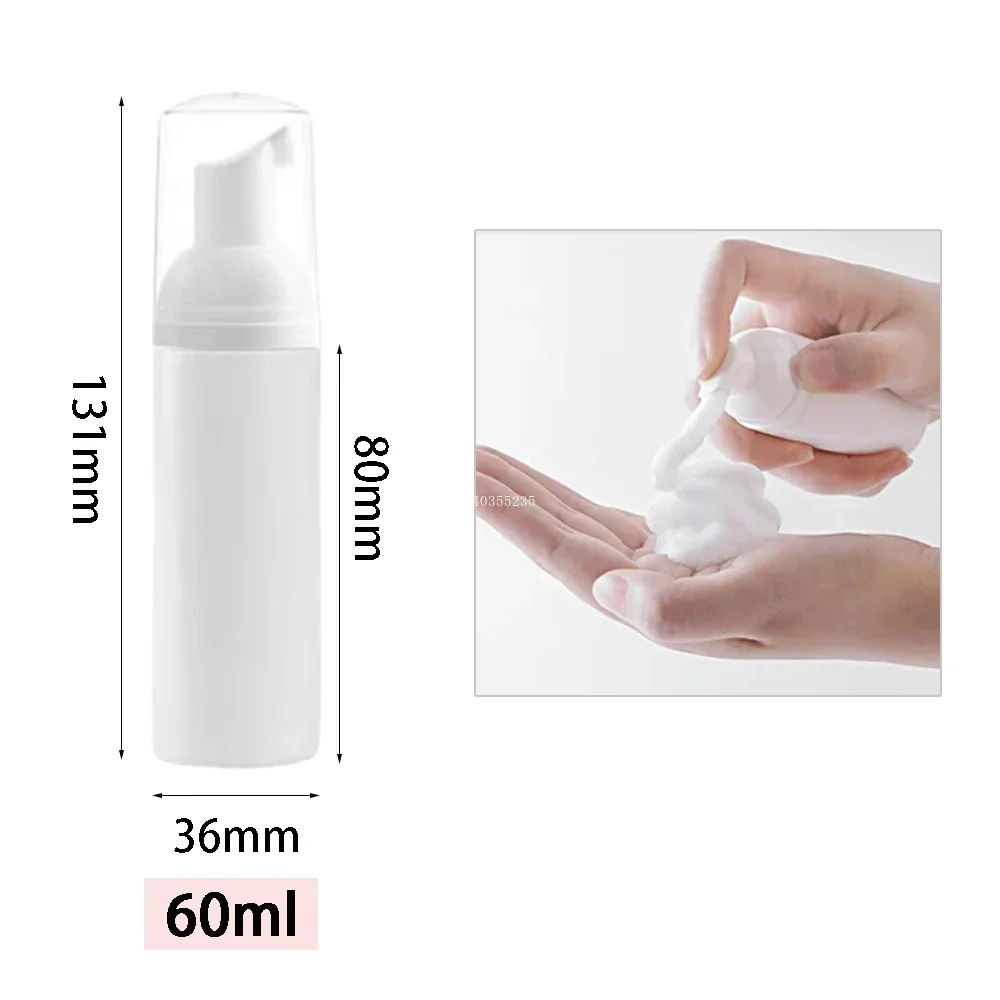 30Pcs 60ml 플라스틱 빈 거품 펌프 병 속눈썹 화장품 펌프 병 청소 브러시 ??속눈썹 빗질 브러쉬 세트 스킨 케어 도구