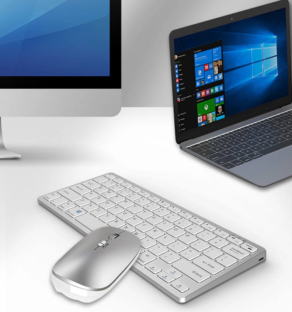 Fio, Mini Combo Recarregável, 2.4G, Bluetooth, Laptop, PC