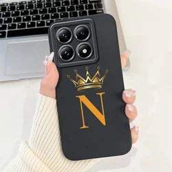 Chic Crown Design Shockproof Silicone Phone Case - Soft Protective Cover for Xiaomi Mi 14T (TYhei-6n)