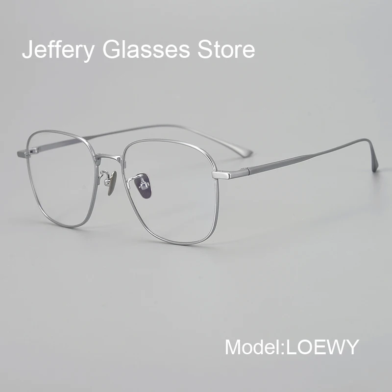 

Japanese Fashion Big Glasses Frame Pure Titanium Men Square Eyeglasses Women Reading Myopia Eyewear Can Match Optical Lenses