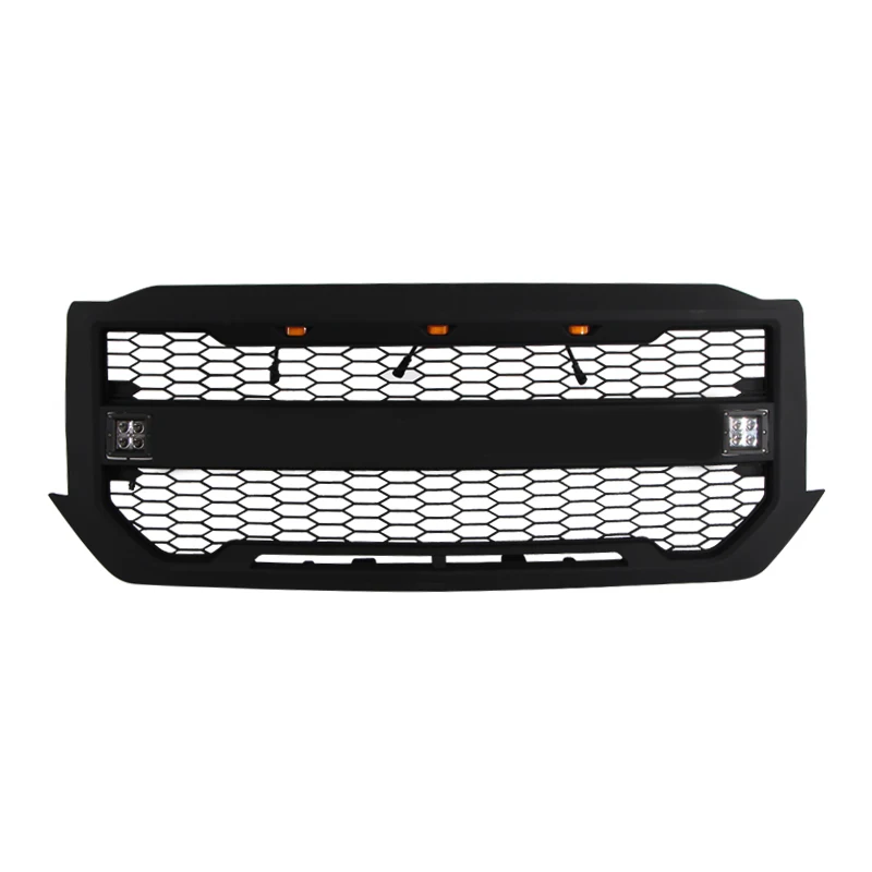 

Suitable for Chevrolet Silverado 2016 2017 2018 4x4 Other Exterior Accessories Abs Black 2018 Parts Grill with Offroad Lights