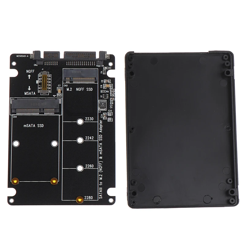 NGFF to SATA 3 외장 HDD 인클로저, MSATA SSD M.2 SATA 프로토콜 어댑터 보드
