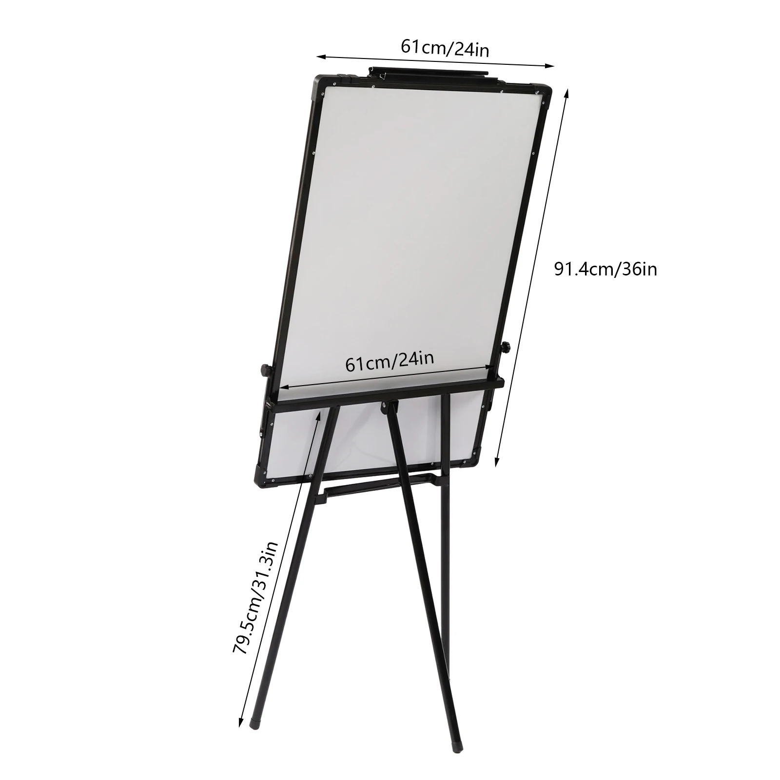 Whiteboard Flip Chart Tripé, altura ajustável Whiteboard, quadro magnético, Dry Wipe