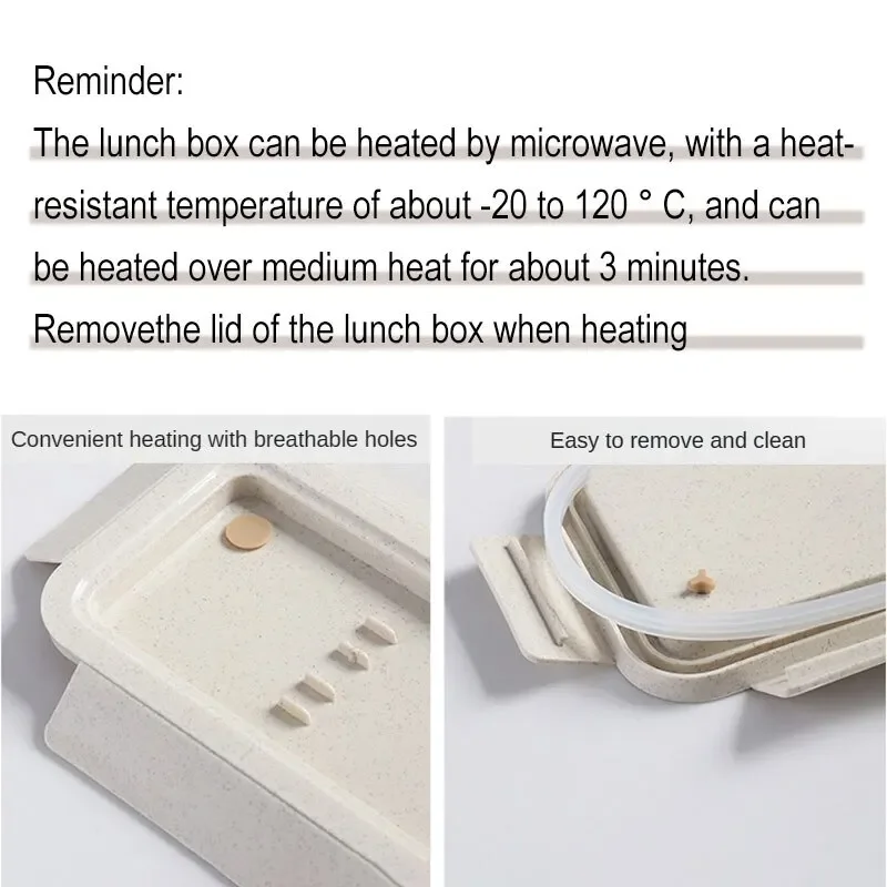 Lunch Box Portable Office Workers Microwave Oven Lunch Box Wheat Tableware Lunch Box Student Large Capacity 3 Lunch Box Portable Office Workers Microwave Oven Lunch Box Wheat Tableware Lunch Box Student Large Capacity 3