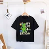 Boy Dinosaur Birthday Cartoon TShirt Birthday Number 1 2 3 4 5 6 7 8 Kids Clothes Happy Dino Tees Tops Cute Party Boy Girl Gifts 6