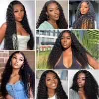 Perruque Cheveux Humains Bouclés Kinky avec Sangle Invisible, Perruques Lace Front HD 360 Complètes, Ajustement Confortable avec Cordon de Serrage, Perruques Ondulées Effet Mouillé Sans Colle 250% 6