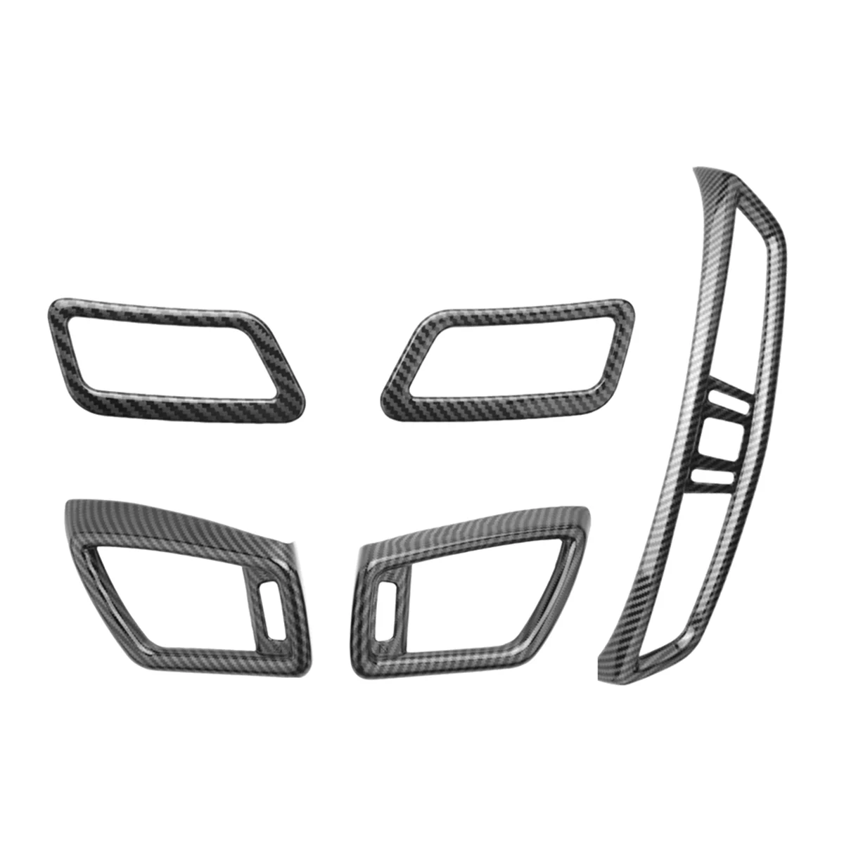 닛산 X-트레일 T32 Rogue Qashqai J11 2014-2020 탄소 섬유에 대 한 5 Pcs 자동차 앞 콘솔 에어 컨디션 환기구 배출구 커버