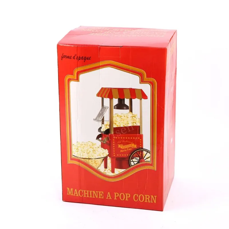 Electric Popcorn Maker Home Corn Popcorn Making Machine Fully Automatic Trolley Corn Popper DIY Creativity For Children 3