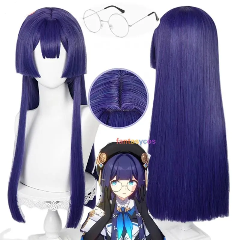 

Honkai Star Rail Pela Cosplay Wig 65cm Long Straight Purple Wig Anime Cosplay Wigs Heat Resistant Synthetic Wigs for Halloween