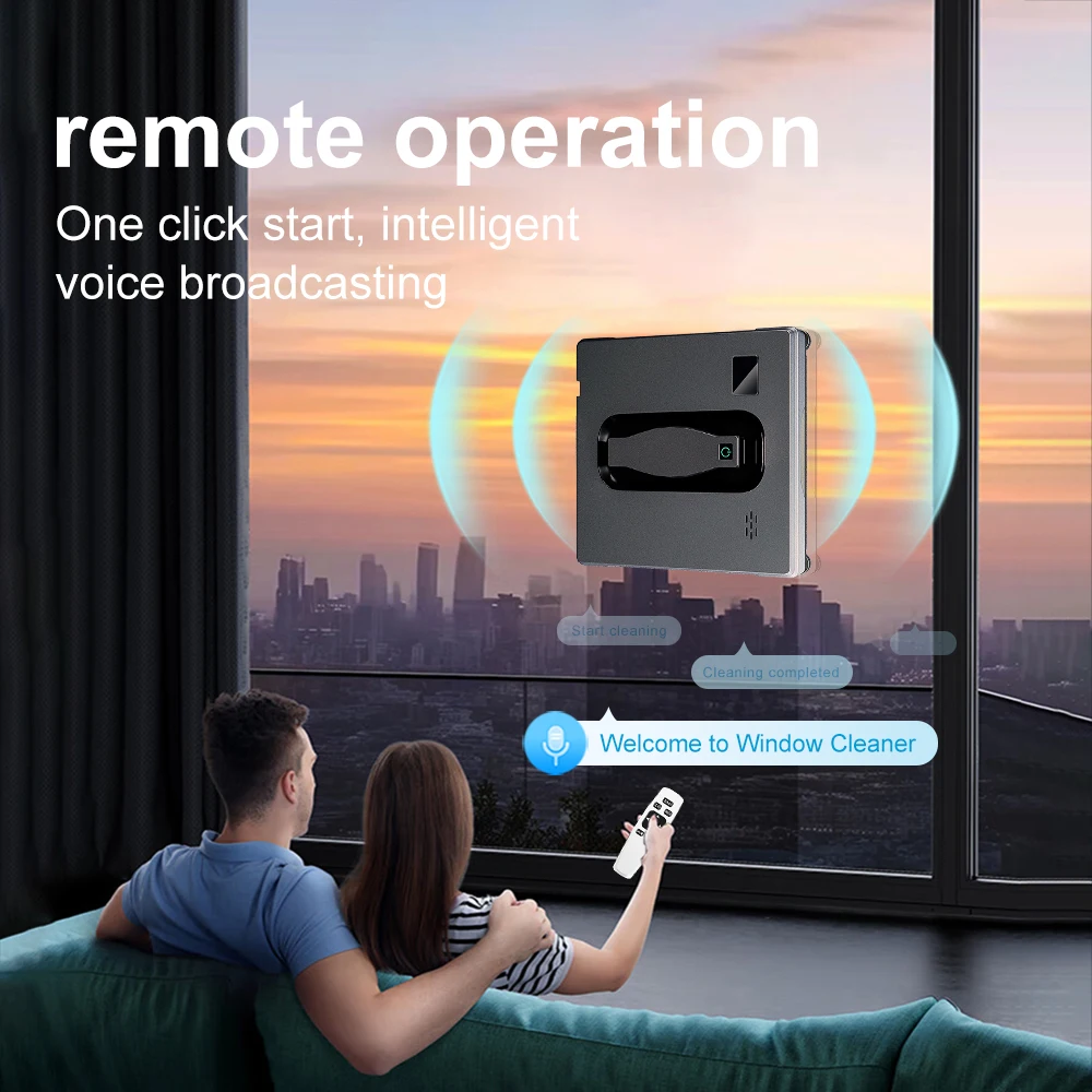PuRuiKai Robot Window Vacuum Cleaner, Dual Nozzle, Intelligent Memory, Vacuum Cleaner, Laser Sensor, Home 3