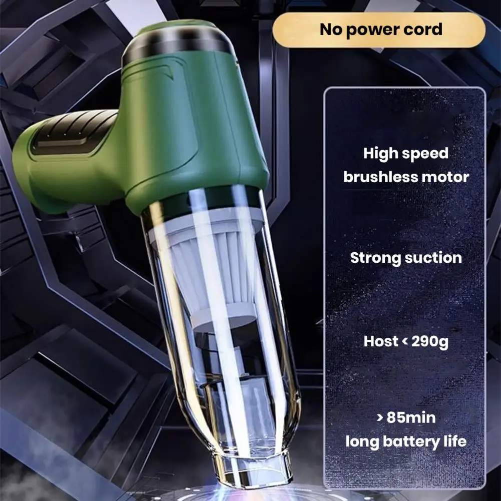 Cordless Car Vacuum Portable Wireless Car Vacuum Cleaner with 9000pa Strong Suction Low Noise Operation Rechargeable for Wet